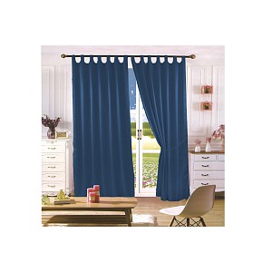 Saténové závěsy Home Art - 150x250 - 2 kusy Tmavě modrá