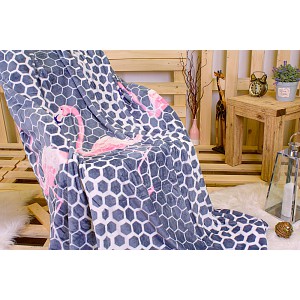 Deka mikroflanel DELUXE Flamingo 150x200