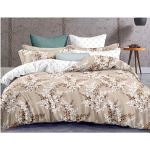 Povlečení mikrovlákno DELUXE 220x200+2x70x90 Calluna Větvička béžová