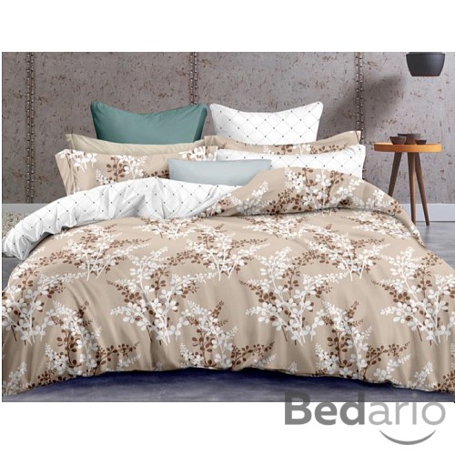 Povlečení mikrovlákno DELUXE 220x200+2x70x90 Calluna Větvička béžová