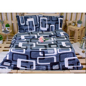 Mikroplyšové povlečení Premium 220x200+2x70x90 Šedé obrazovky