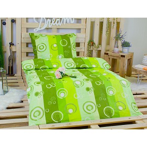 Bavlněné povlečení Limetkové bubliny 140x200+70x90