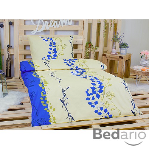 Bavlněné povlečení Modré větvičky 140x200+70x90