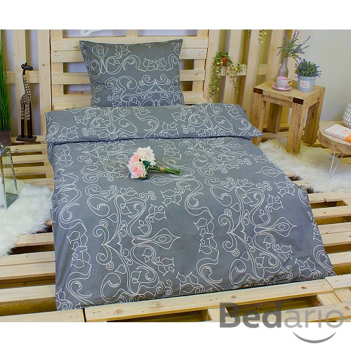 Bavlněné povlečení Šedé ornamenty 140x200+70x90