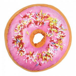 Dekorační plyšový polštářek DONUT 40 cm - Malina