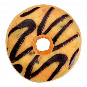 Dekorační plyšový polštářek DONUT 40 cm - Black and White Choco