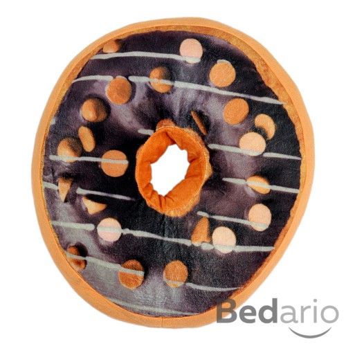 Dekorační plyšový polštářek DONUT 40 cm - Double Choco