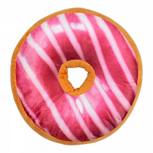 Dekorační plyšový polštářek DONUT 40 cm - Jahodový