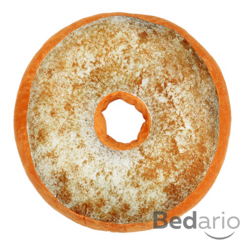 Dekorační plyšový polštářek DONUT 40 cm - Skořicový