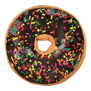 Dekorační plyšový polštářek DONUT 40 cm - Barevné sypání