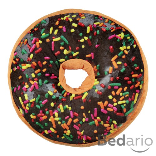 Dekorační plyšový polštářek DONUT 40 cm - Barevné sypání