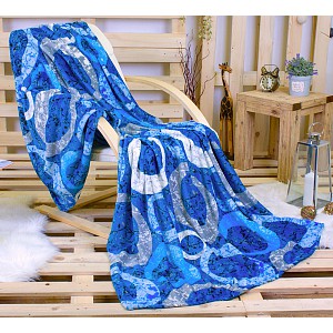 Deka mikroflanel 150x200 Modré blubliny