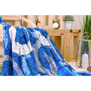 Deka mikroflanel 150x200 Modré blubliny