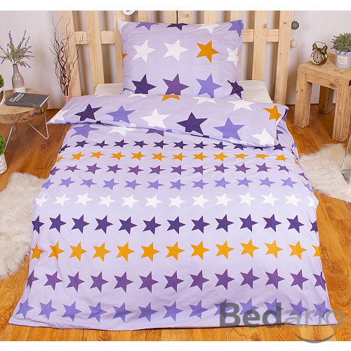 Povlečení mikrovlákno 140x200+70x90 Hvězdičkování