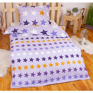 Povlečení mikrovlákno 140x200+70x90 Hvězdičkování