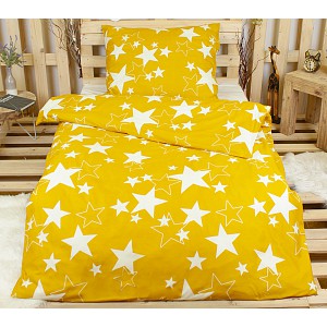 Povlečení 140x200 70x90 Stars - Zlaté hvězdy