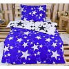 Povlečení 140x200+70x90 Stars - modrobílé
