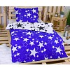 Povlečení 140x200+70x90 Stars - modrobílé
