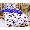Povlečení 140x200+70x90 Stars - modrobílé