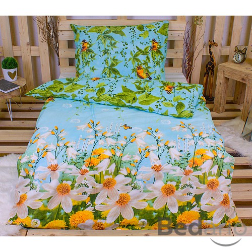 Perkálové povlečení Slunečný den 140x200+70x90