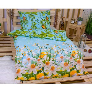 Perkálové povlečení Slunečný den 140x200+70x90