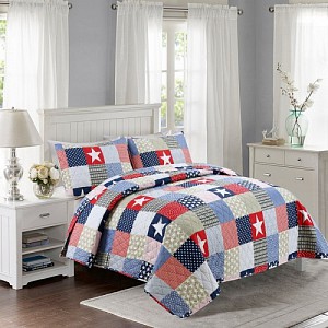 Prošívaný dekorační přehoz 200x240 Stars Patchwork