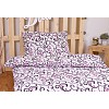 Povlečení mikrovlákno 140x200+70x90 Orient bílý s fialovou
