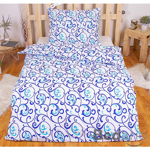 Povlečení mikrovlákno 140x200+70x90 Orient modrý