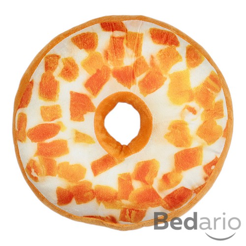 Dekorační plyšový polštářek DONUT 40 cm - Meruňkový