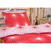 Krepové povlečení Paprsek červený 140x200+70x90