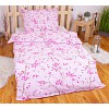 Krepové povlečení Sakura růžová 140x200+70x90
