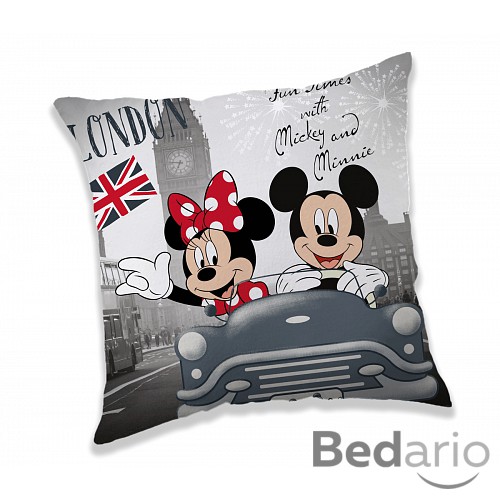 Dekorační polštářek 40x40 cm - Mickey & Minnie London Love