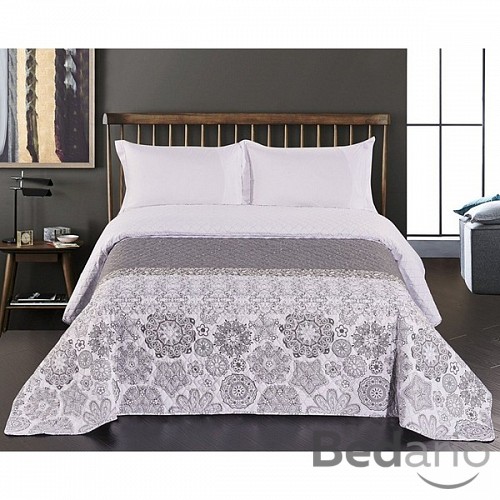 Prošívaný dekorační přehoz 240x260 Alhambra Grey