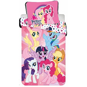 Dětské bavlněné povlečení My Little Pony Duhoví přátelé 140x200+70x90