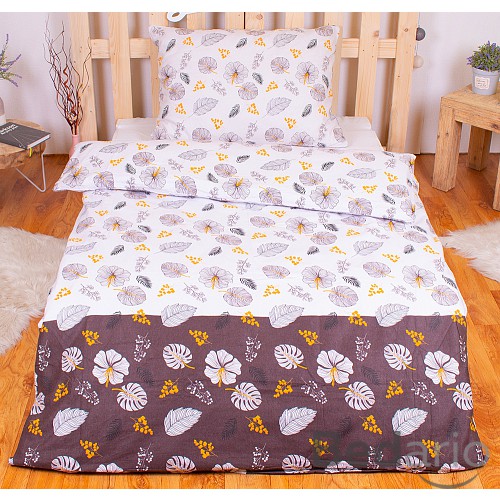 Flanelové povlečení 200x220+2x70x90 Flora lrain