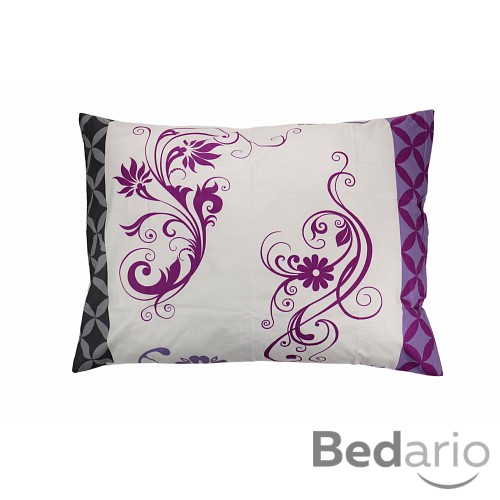 Povlak na polštářek bavlněný BELLA fialová 50x70