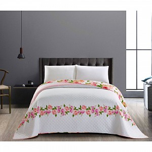 Prošívaný dekorační přehoz 240x260 English Rose