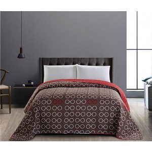 Prošívaný dekorační přehoz 240x260 Hug a Pug