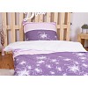 Bavlněné povlečení Lila květy 140x200+70x90