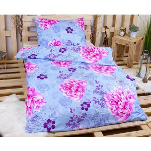 Povlečení z mikrovlákna Economy 140x200+70x90 Růžový květ