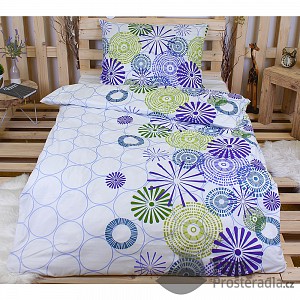 Povlečení z mikrovlákna Economy 140x200+70x90 Kolečková kombinace