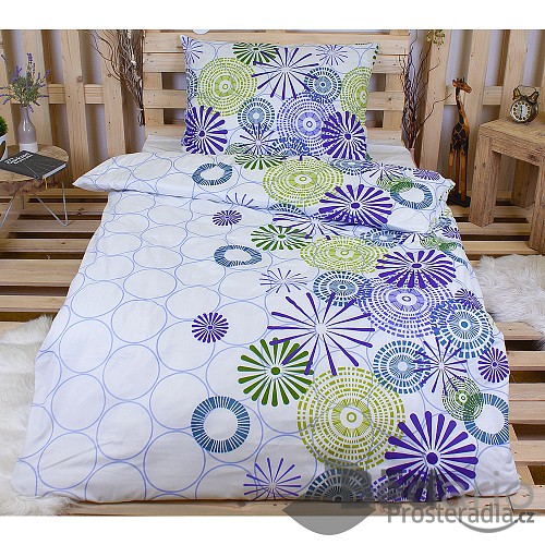 Povlečení z mikrovlákna Economy 140x200+70x90 Kolečková kombinace