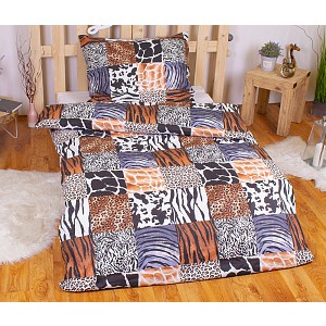 Povlečení z mikrovlákna Economy 140x200+70x90 Zvířecí kombinace