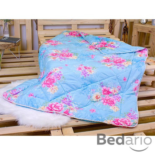 Prošívaná přikrývka ECONOMY květy 140x200