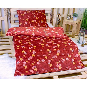 Mikroplyšové povlečení Premium 140x200+70x90 Padající listí