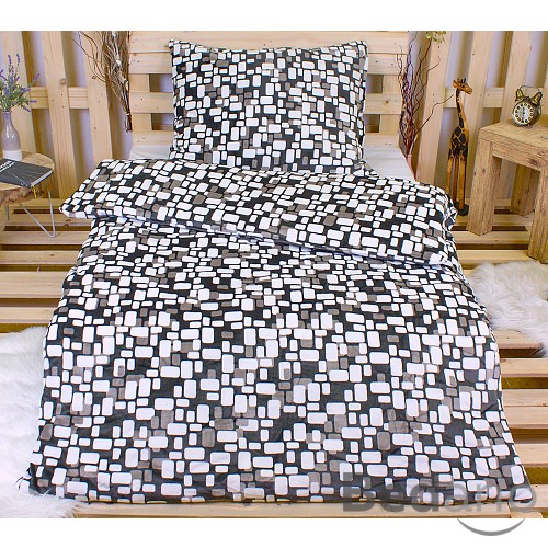 Mikroplyšové povlečení Premium 140x200+70x90 Mozaika