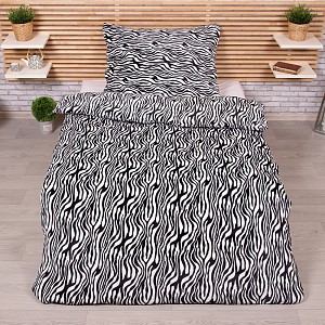 Mikroplyšové povlečení Premium 140x200+70x90 Zebra