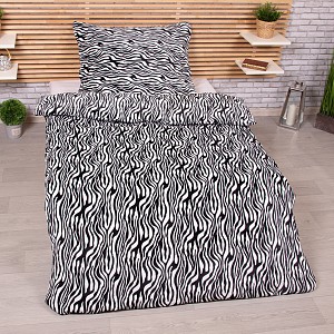 Mikroplyšové povlečení Premium 140x200+70x90 Zebra