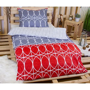 Povlečení v dárkové kazetě 140x200+70x90 Červené kroužkování