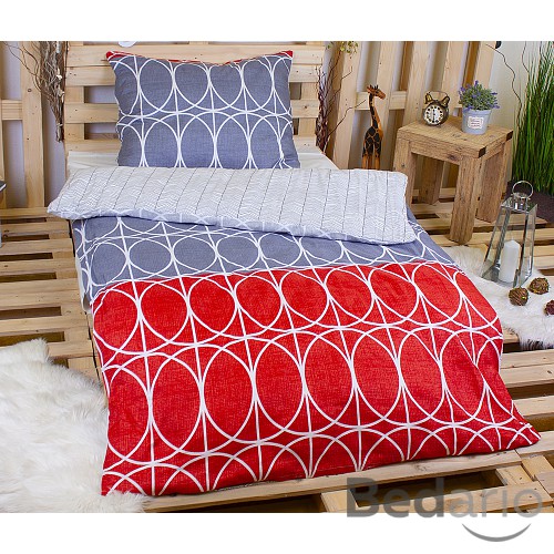 Povlečení v dárkové kazetě 140x200+70x90 Červené kroužkování